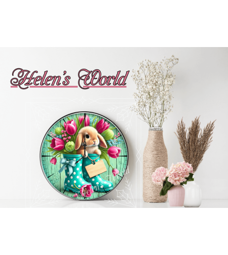 Персонализиран Стъклен часовник Великден 5