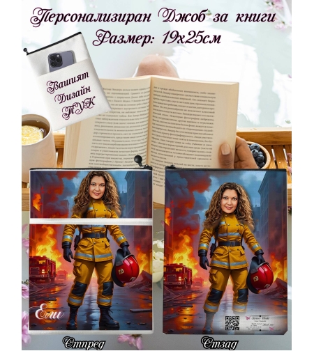 Джоб за книга Карикатура Пожарникарка