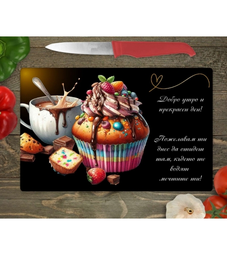 Стъклена дъска за рязане  