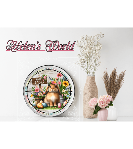 Персонализиран Стъклен часовник Великден 6