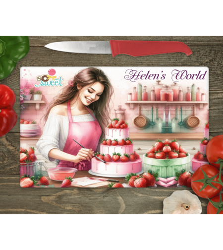 Стъклена дъска за рязане 