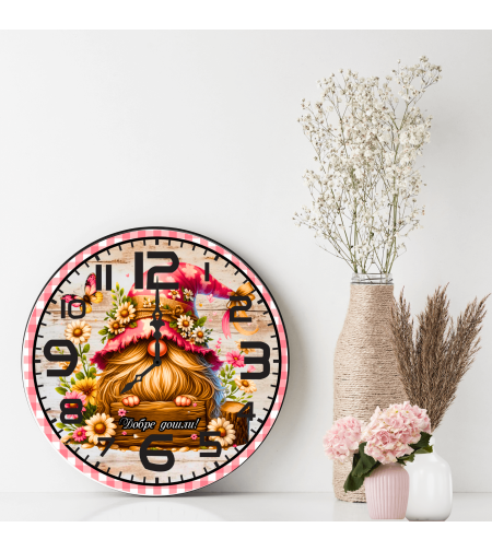 Персонализиран Стъклен часовник гном