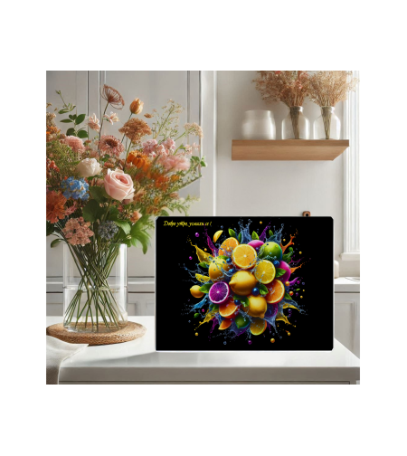 Стъклена дъска за рязане Лимони 3