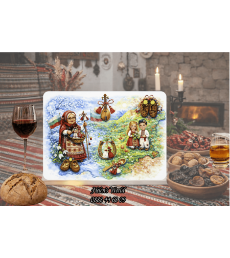 Стъклена персонализирана дъска  Баба Марта 4