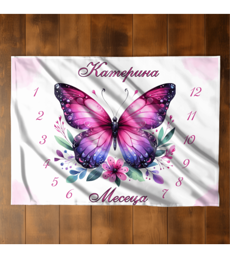 Бебешко одеяло Момиче месечинки 7