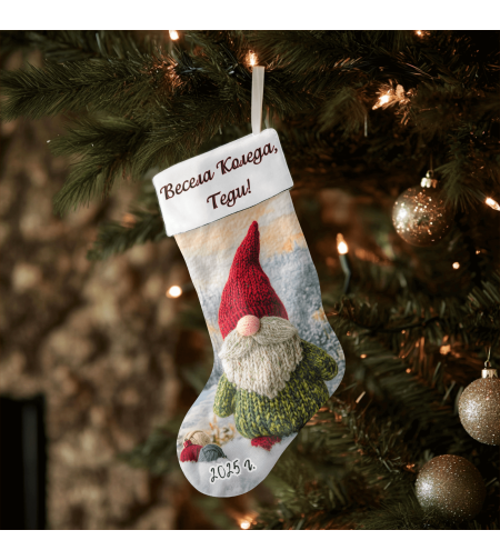 Гном коледен чорап