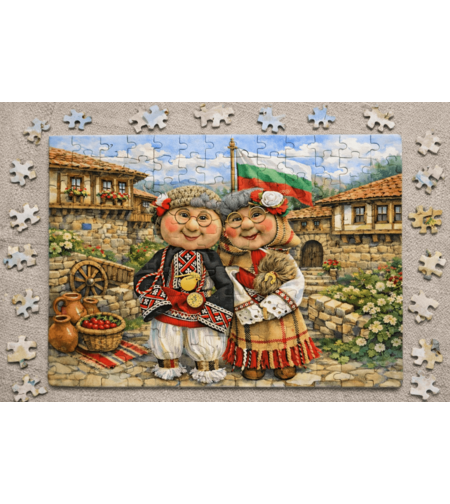 Картонен пъзел Баба Марта 4