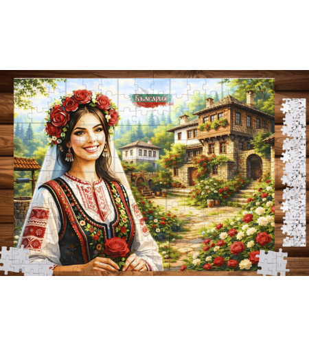 Картонен пъзел Аз обичам България 2