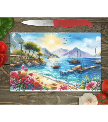 Стъклена дъска за рязане 