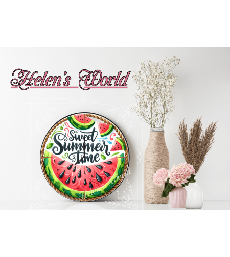 Персонализиран Стъклен часовник Диня