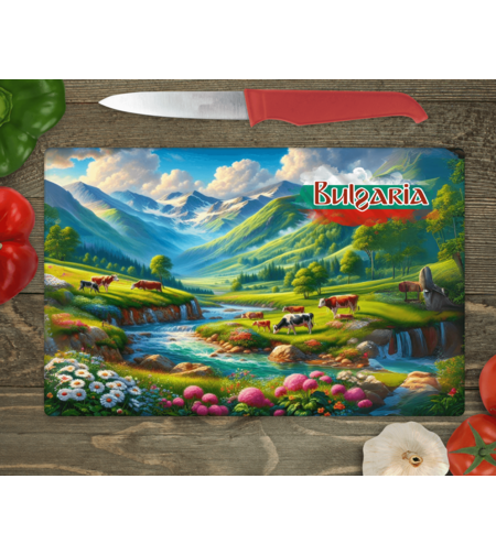 Стъклена дъска за рязане Българска природа 3
