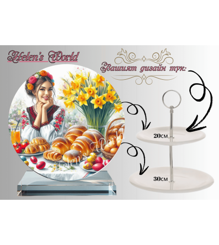 Персонализиран стъклен поднос 63