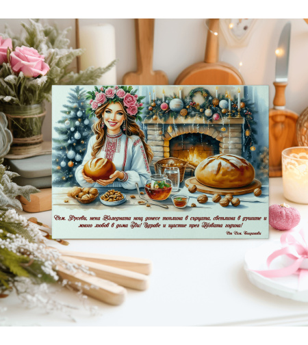 Стъклена дъска за рязане Коледа 79