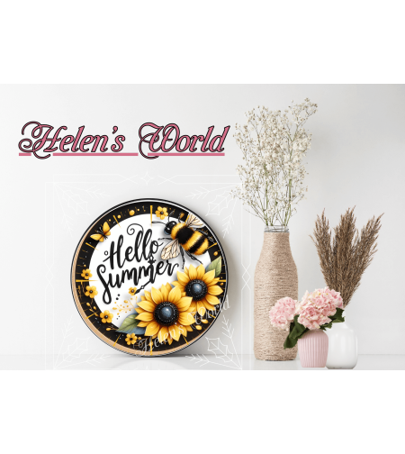 Персонализиран Стъклен часовник Слънчоглед