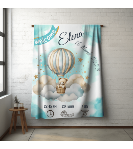 Бебешко одеяло момче мече