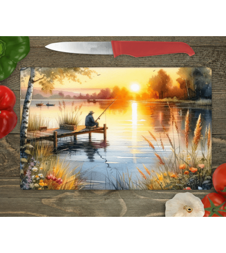 Стъклена дъска за рязане Рибар