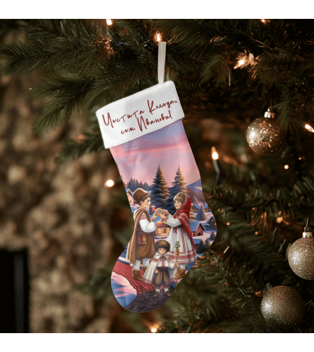 Коледен персонализиран чорап Коледари 4