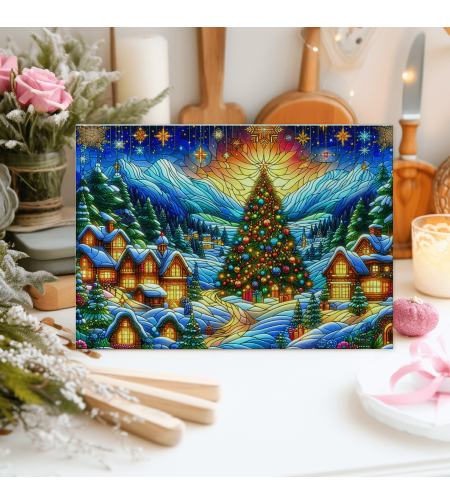 Стъклена дъска за рязане Коледа 66