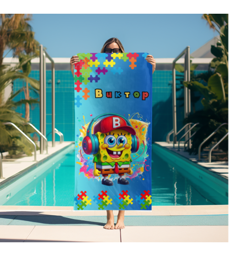 Кърпа за плажа  Спондж Боб 1
