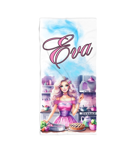 Кърпа за плажа Барби в кухнята 1