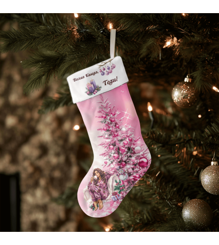 Коледен персонализиран чорап Коледна магия 1