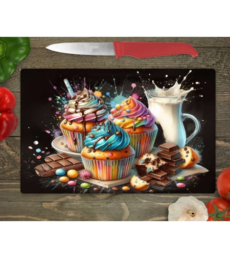 Стъклена дъска за рязане  