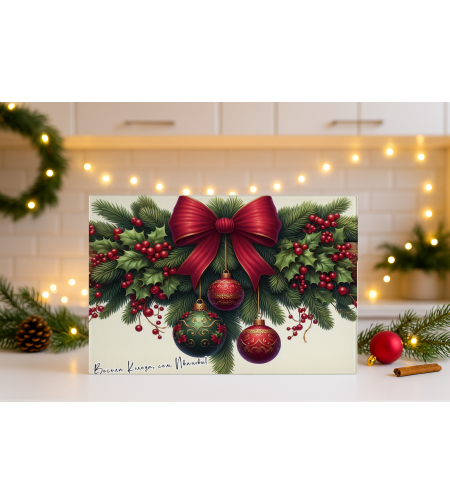 Стъклена дъска за рязане Коледари 143