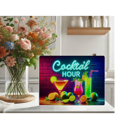 Стъклена дъска за рязане Коктейл