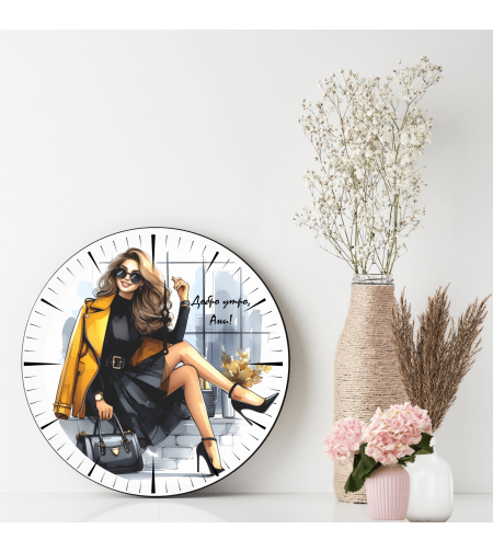 Персонализиран Стъклен часовник Бизнес дама