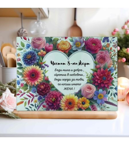 Стъклена дъска за рязане , 8ми март 5