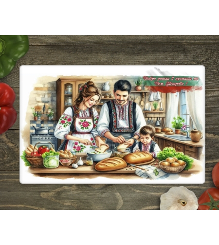 Стъклена дъска за рязане Коледа 1