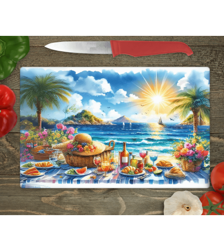 Стъклена дъска за рязане 