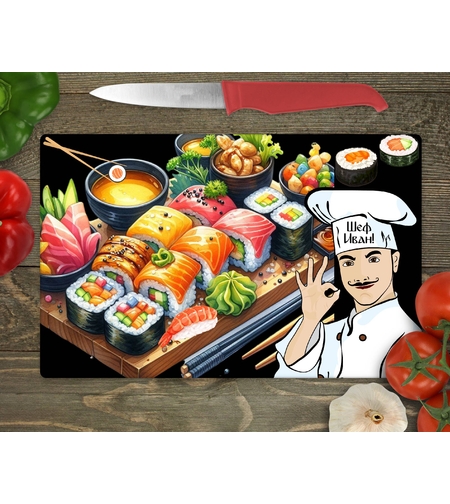 Стъклена дъска за рязане Суши 1