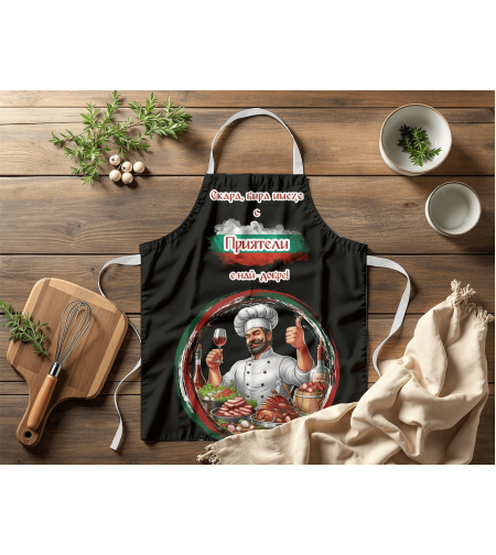 Престилка за готвене Шеф Готвач Приятели 4