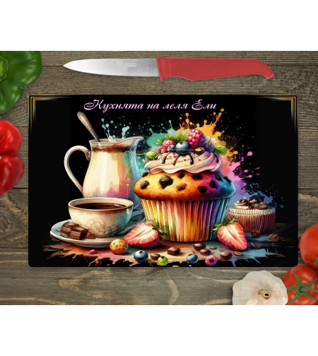 Стъклена дъска за рязане  