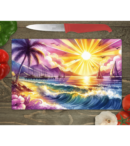 Стъклена дъска за рязане 