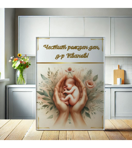 Стъклена дъска за рязане Лекар 1