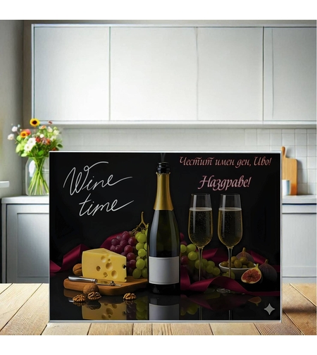 Стъклена дъска за рязане , Вино 4