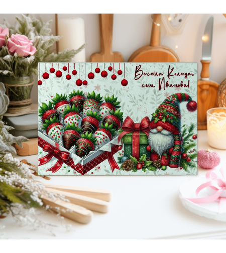 Стъклена дъска за рязане Коледа 32