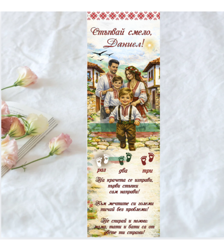 Пътечка за прощъпулник български мотив за момче Семейство 3