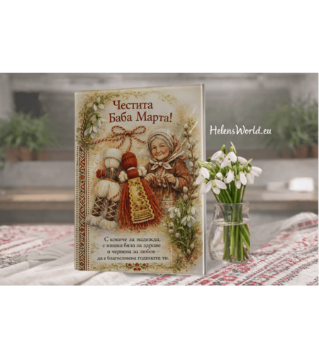 Стъклена персонализирана дъска  Баба Марта 3