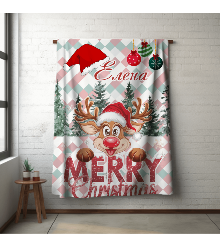 Персонализирано бебешко одеяло Коледа 7