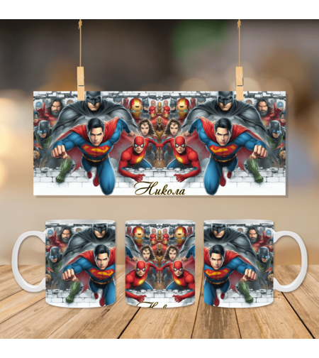 Чаша с Батбан и Супермен 1