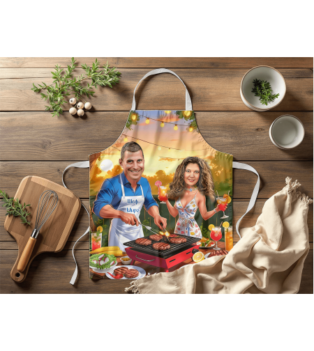 Престилка за готвене Шеф Готвач Бербекю Карикатура