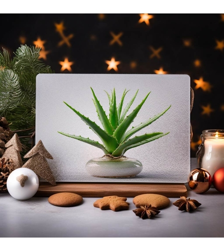 Стъклена дъска за рязане Алое 2