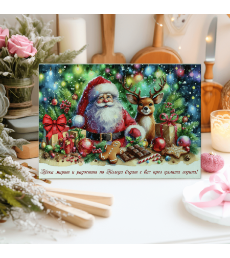 Стъклена дъска за рязане Коледа 2