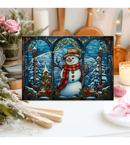 Стъклена дъска за рязане Коледа 12