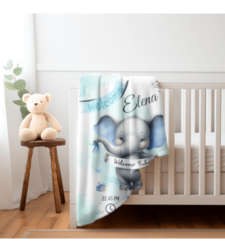 Бебешко одеяло Момче слонче