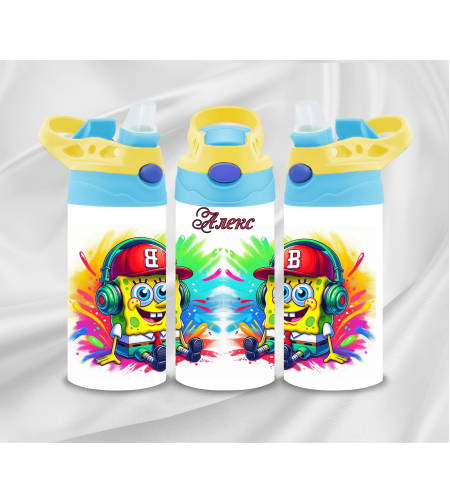 Цветно, свежо и практично – Алуминиево шише с персонализация 28