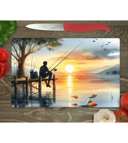 Стъклена дъска за рязане Рибар